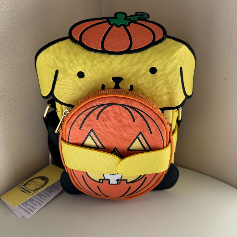 Loungefly Crossbuddies Sanrio Pompompurin Halloween Crossbody Bag